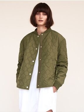 PARKA LONDON Britt Quilted Bomber Jacket Sz S MSRP $250 NWOT